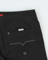 Vintage Diesel Spray Logo Relaxed Fit Board Shorts - W32