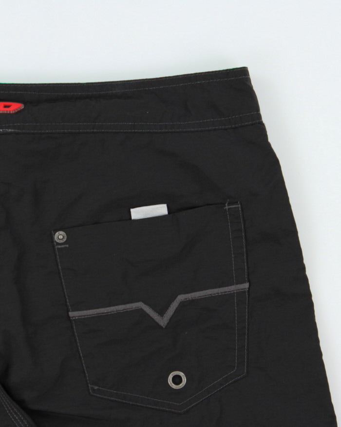 Vintage Diesel Spray Logo Relaxed Fit Board Shorts - W32