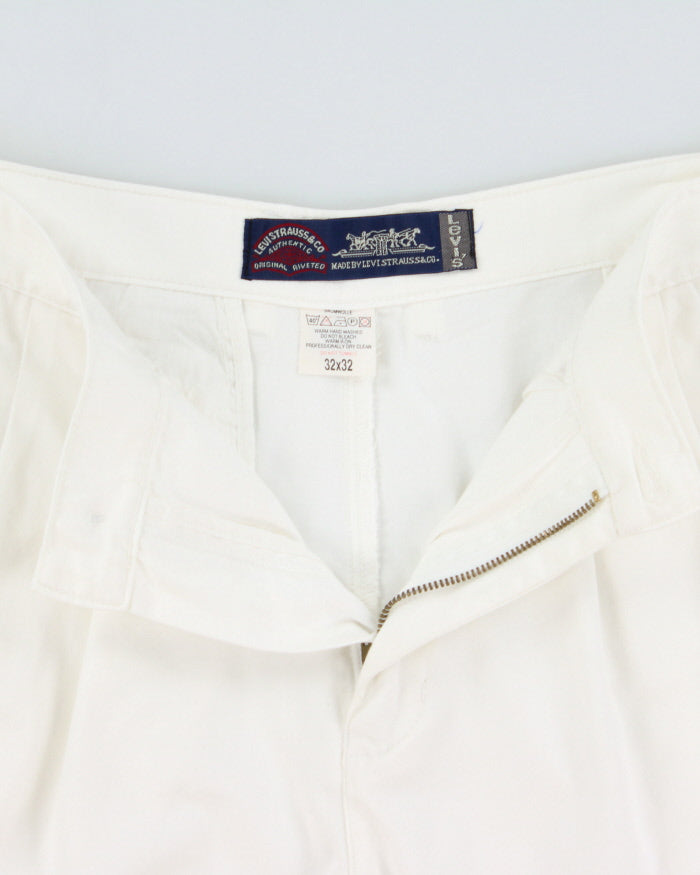 Vintage 1990s Levi's Special Reserve Double Pleated Relaxed Fit Chino Bermuda Shorts - W30
