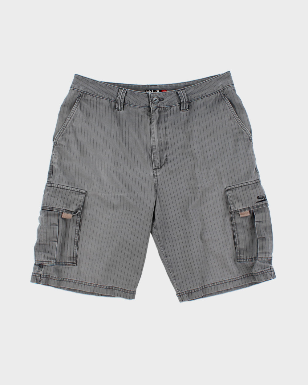 Vintage Y2K 2000s Quicksilvers Stripe Baggy Fit Cargo Shorts - W32