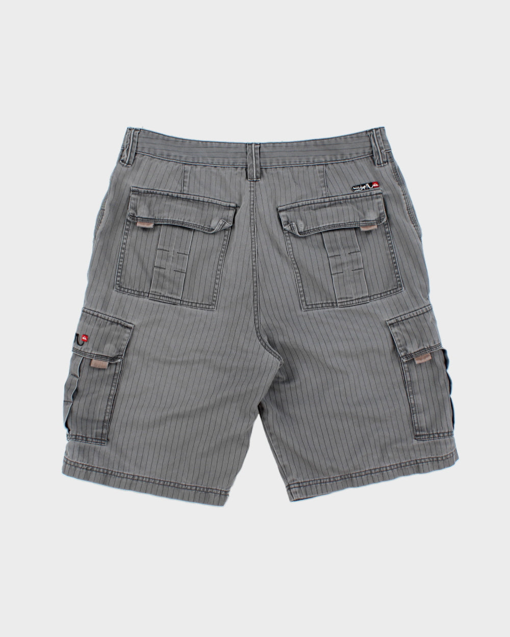 Vintage Y2K 2000s Quicksilvers Stripe Baggy Fit Cargo Shorts - W32