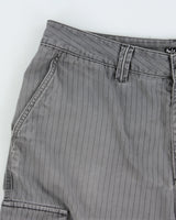 Vintage Y2K 2000s Quicksilvers Stripe Baggy Fit Cargo Shorts - W32