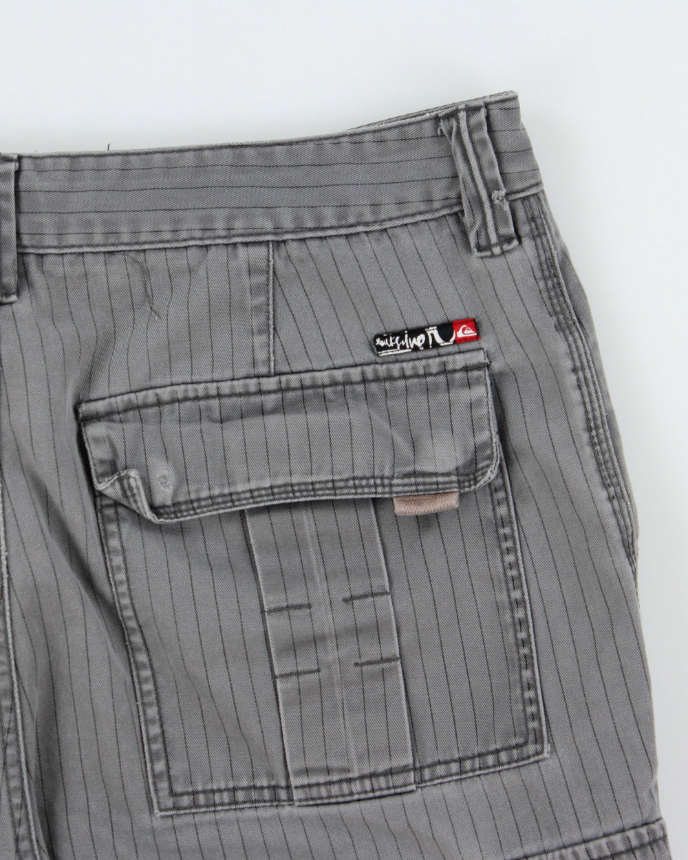 Vintage Y2K 2000s Quicksilvers Stripe Baggy Fit Cargo Shorts - W32