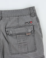 Vintage Y2K 2000s Quicksilvers Stripe Baggy Fit Cargo Shorts - W32