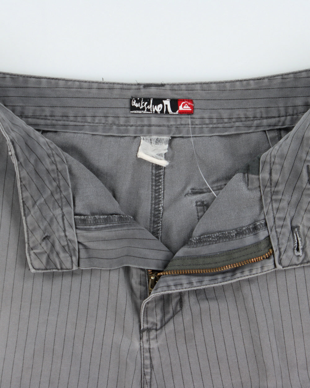 Vintage Y2K 2000s Quicksilvers Stripe Baggy Fit Cargo Shorts - W32