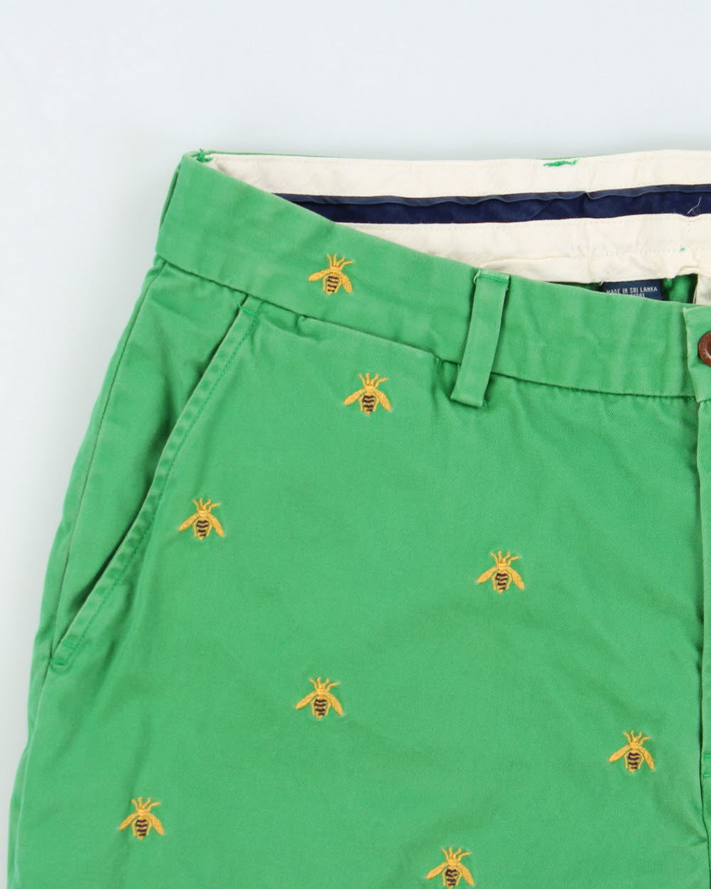 Vintage 1990s Ralph Lauren Cotton All Over Embroidered Bee Shorts - W34