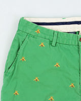 Vintage 1990s Ralph Lauren Cotton All Over Embroidered Bee Shorts - W34