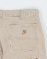 Vintage Carhartt Desert Khaki Rugged Flex Relaxed Fit Canvas Work Shorts - W38