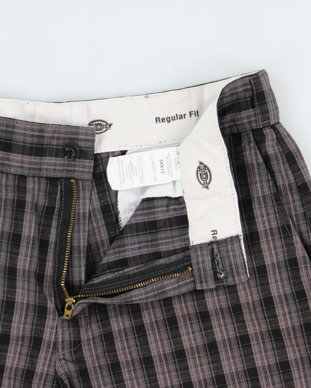 Vintage Dickies 13" Plaid Regular Fit Canvas Work Shorts - W34