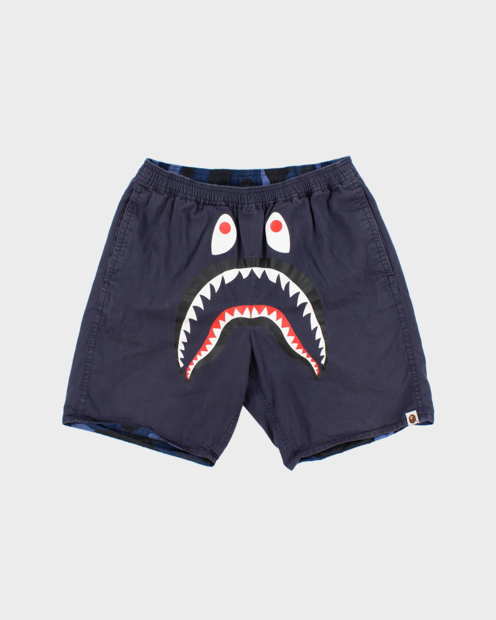 A Bathing Ape Colour Camo Shark Reversible Shell Relaxed Fit Shorts - M