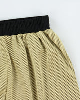 Vintage Y2K 00s Ruff Ryders Gold Embroidered Heavyweight Mesh Relaxed Fit Wide Leg Basketball Shorts -XL