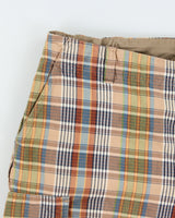 Vintage Y2K 00s Tommy Hilfiger Plaid Relaxed Fit Wide Leg Cargo Shorts - W38