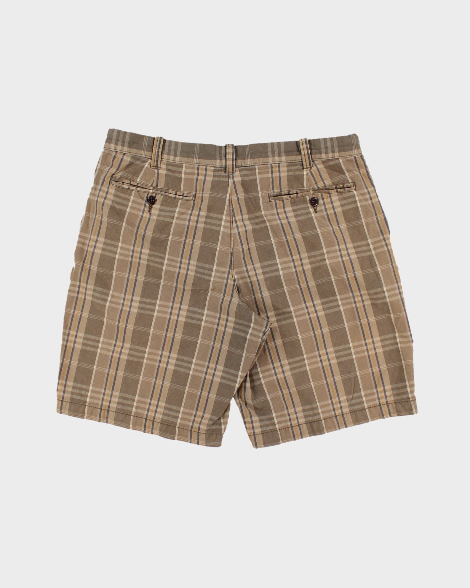 Vintage Eddie Bauer Plaid Legend Wash Relaxed Fit Chino Shorts - W36