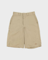 Vintage Dickies 13 Inch Desert Khaki Striped Canvas Multi-Pocket Relaxed Fit Work Shorts - W34