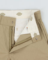 Vintage Dickies 13 Inch Desert Khaki Striped Canvas Multi-Pocket Relaxed Fit Work Shorts - W34