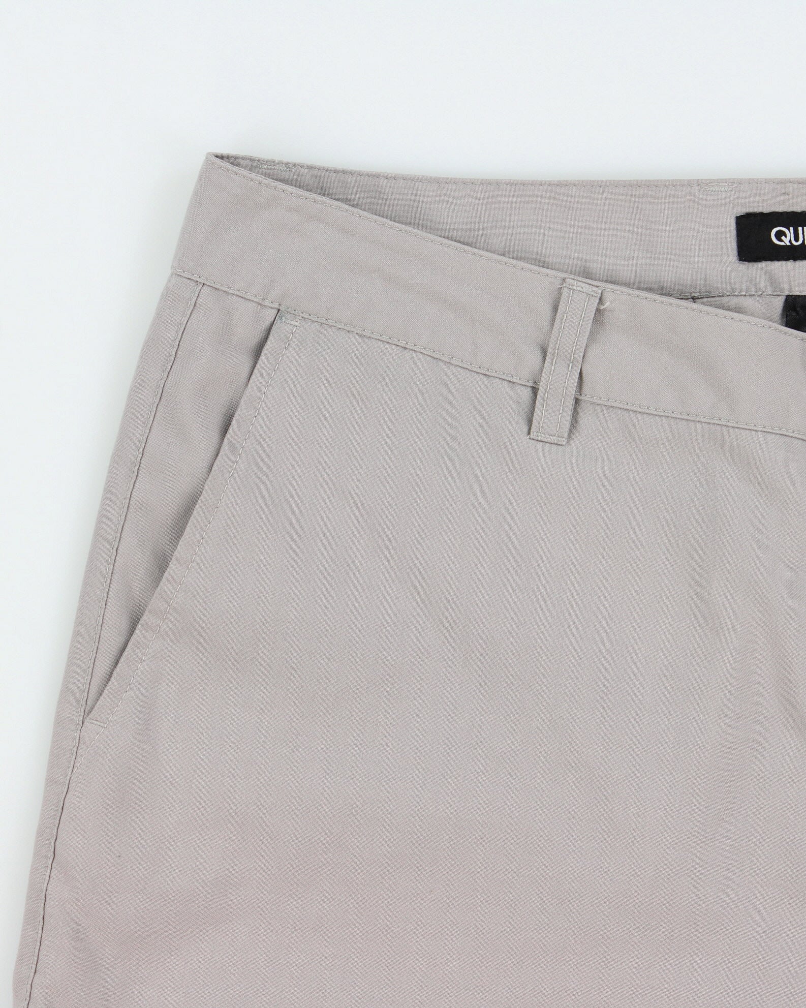 Vintage Quicksilver Pale Grey Canvas Relaxed Fit Wide Leg Skater Shorts - W36