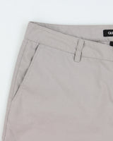 Vintage Quicksilver Pale Grey Canvas Relaxed Fit Wide Leg Skater Shorts - W36