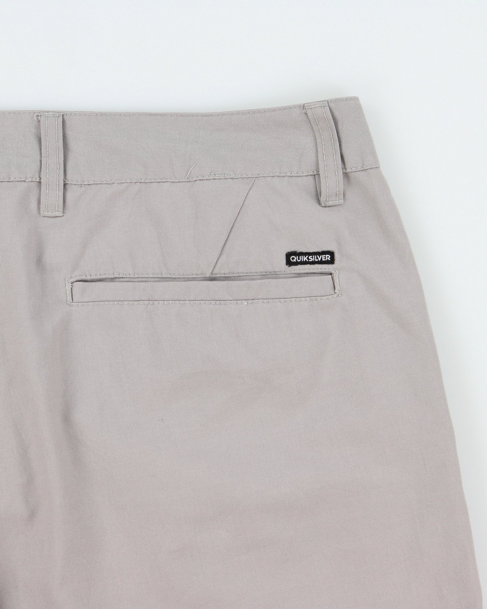 Vintage Quicksilver Pale Grey Canvas Relaxed Fit Wide Leg Skater Shorts - W36