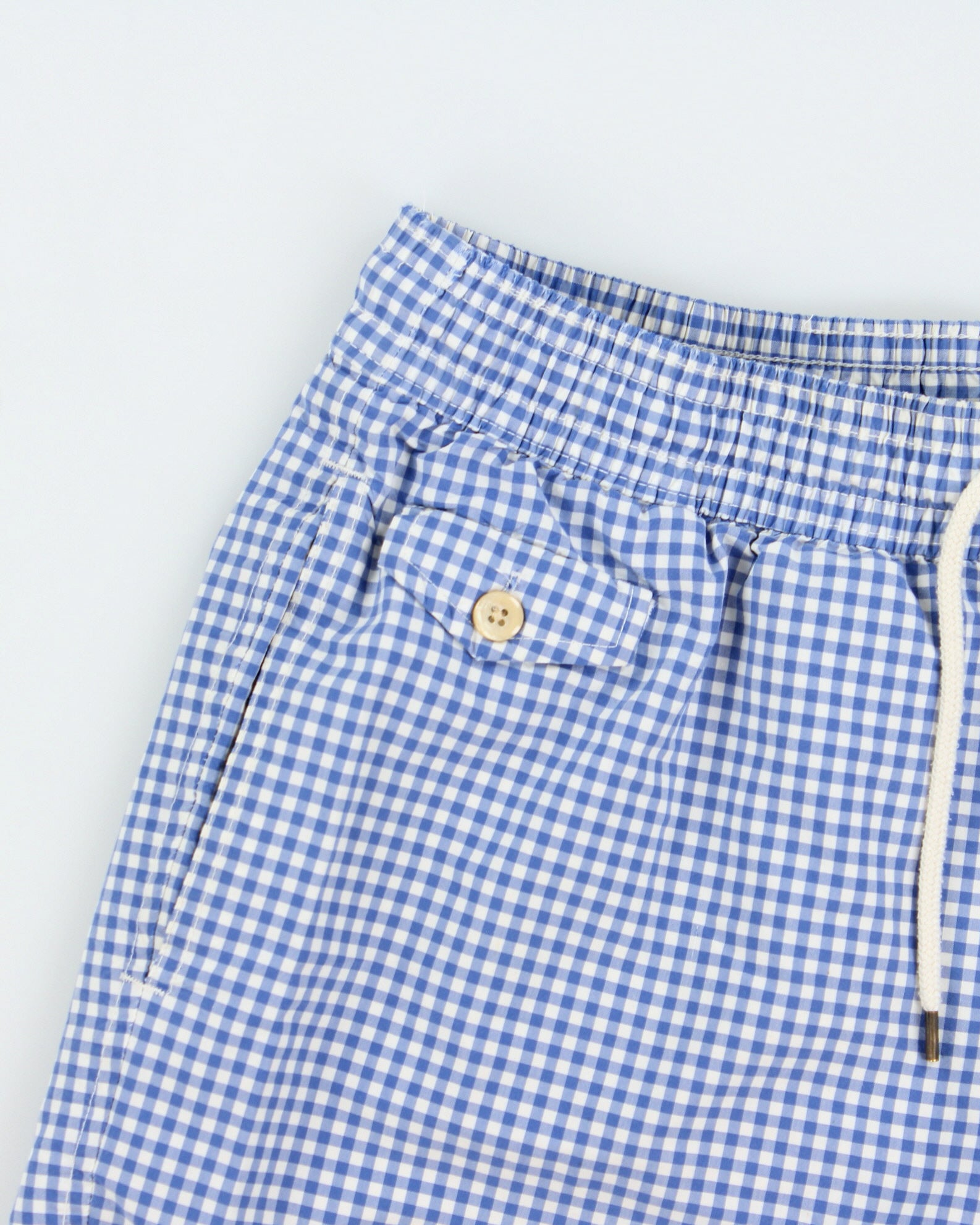 Vintage Y2K 00s Polo Ralph Lauren Gingham Multi-Pocket Relaxed Fit Swim Shorts - M
