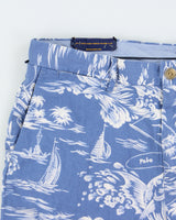 DS Polo Ralph Lauren Pastel Blue Linen Blend Aloha Classic Fit Chino Shorts - W33