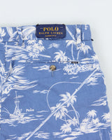 DS Polo Ralph Lauren Pastel Blue Linen Blend Aloha Classic Fit Chino Shorts - W33