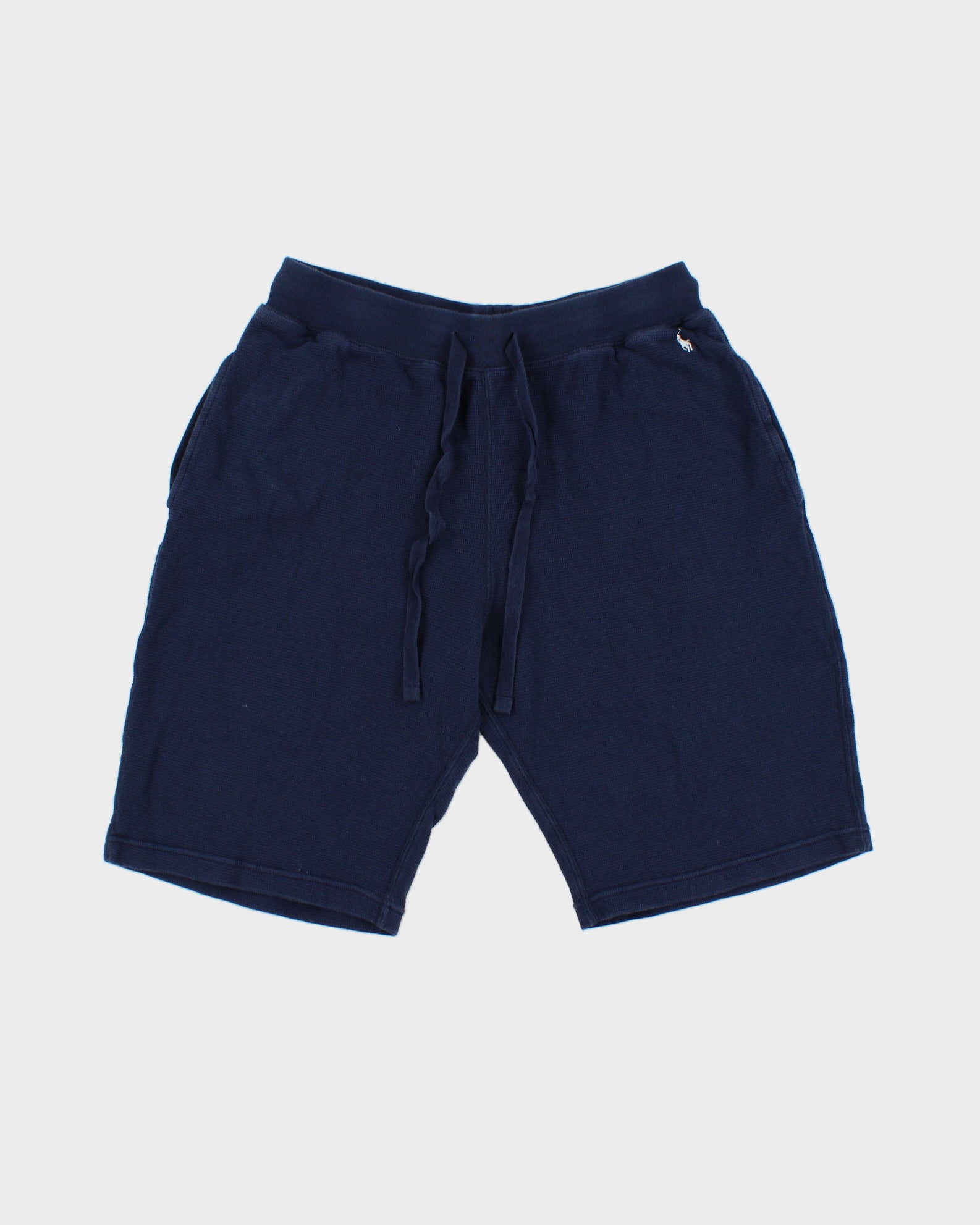 Polo Ralph Lauren Navy Relaxed Fit Casual Waffle-Knit Lounge Shorts - M