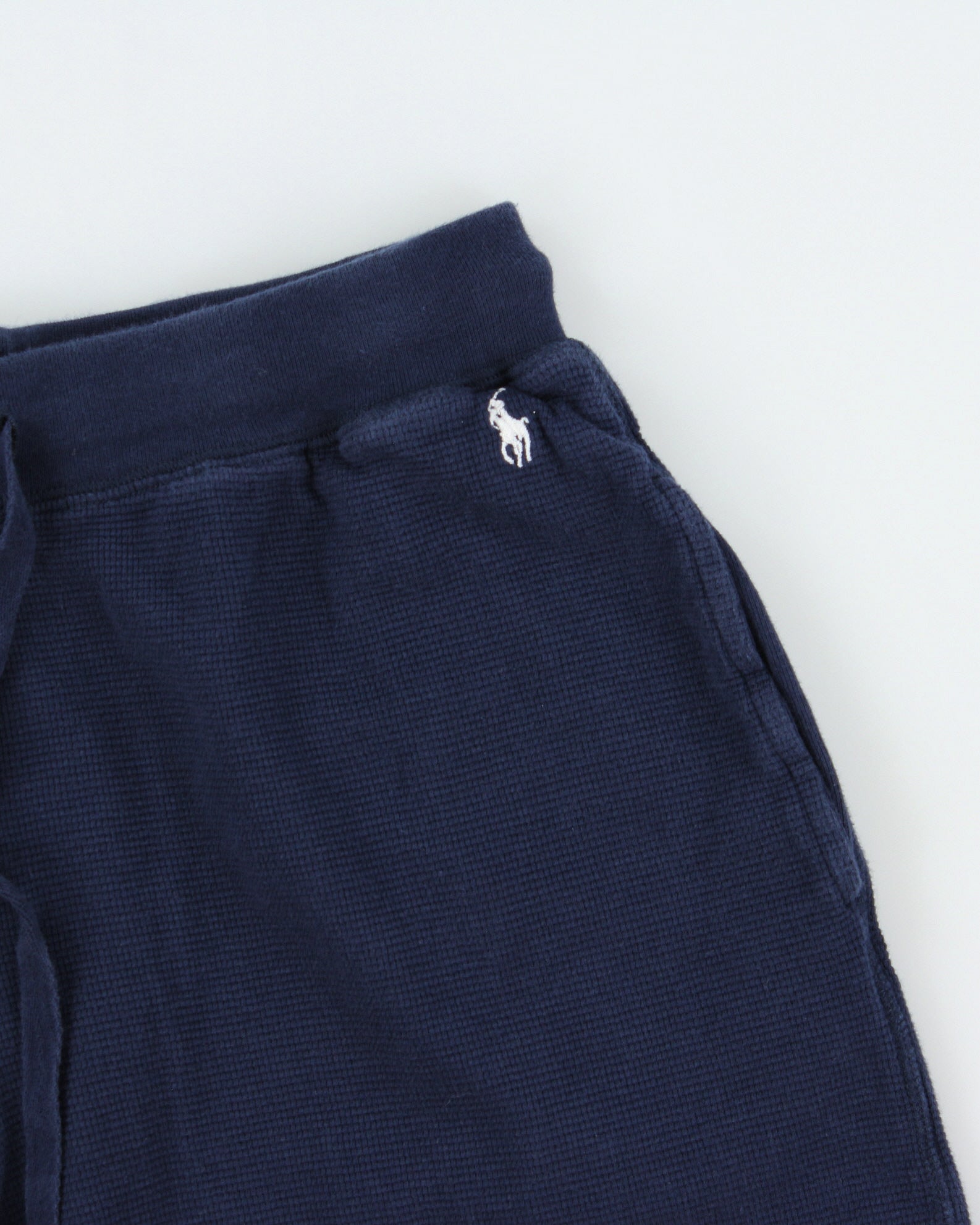 Polo Ralph Lauren Navy Relaxed Fit Casual Waffle-Knit Lounge Shorts - M