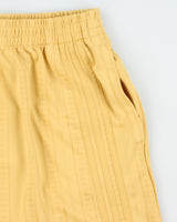 Adidas Originals Gold Striped Trefoil Monogram Relaxed Fit Wide Leg 3-Stripe Shorts - L