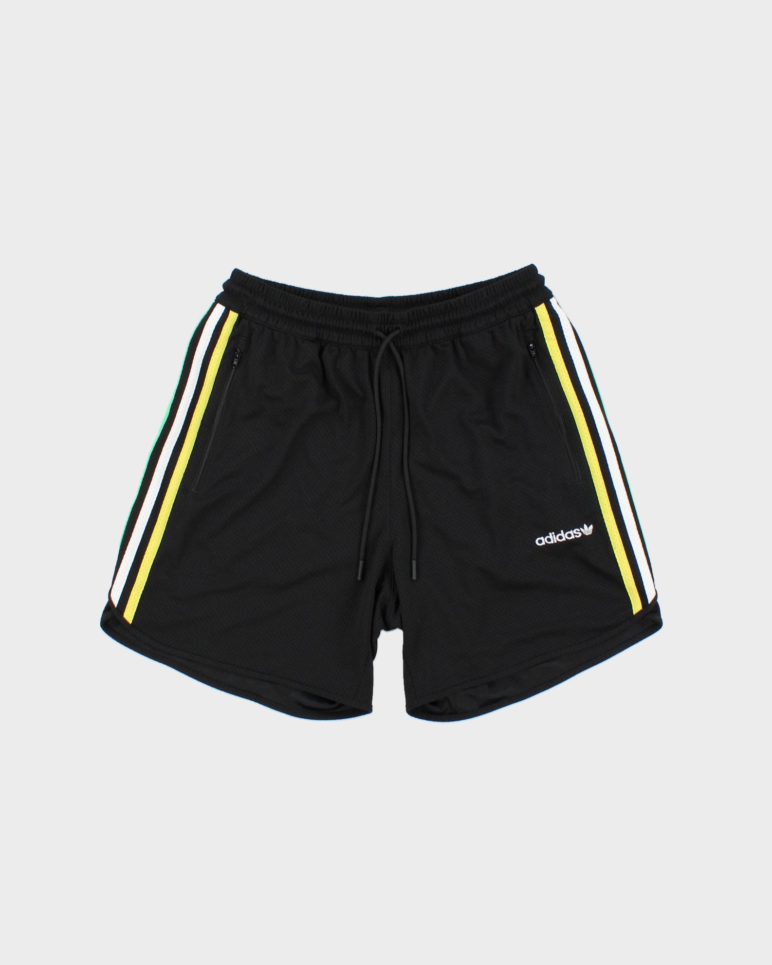 Adidas Originals 3-Stripe Embroidered Relaxed Fit Mesh Sprinter Shorts - M
