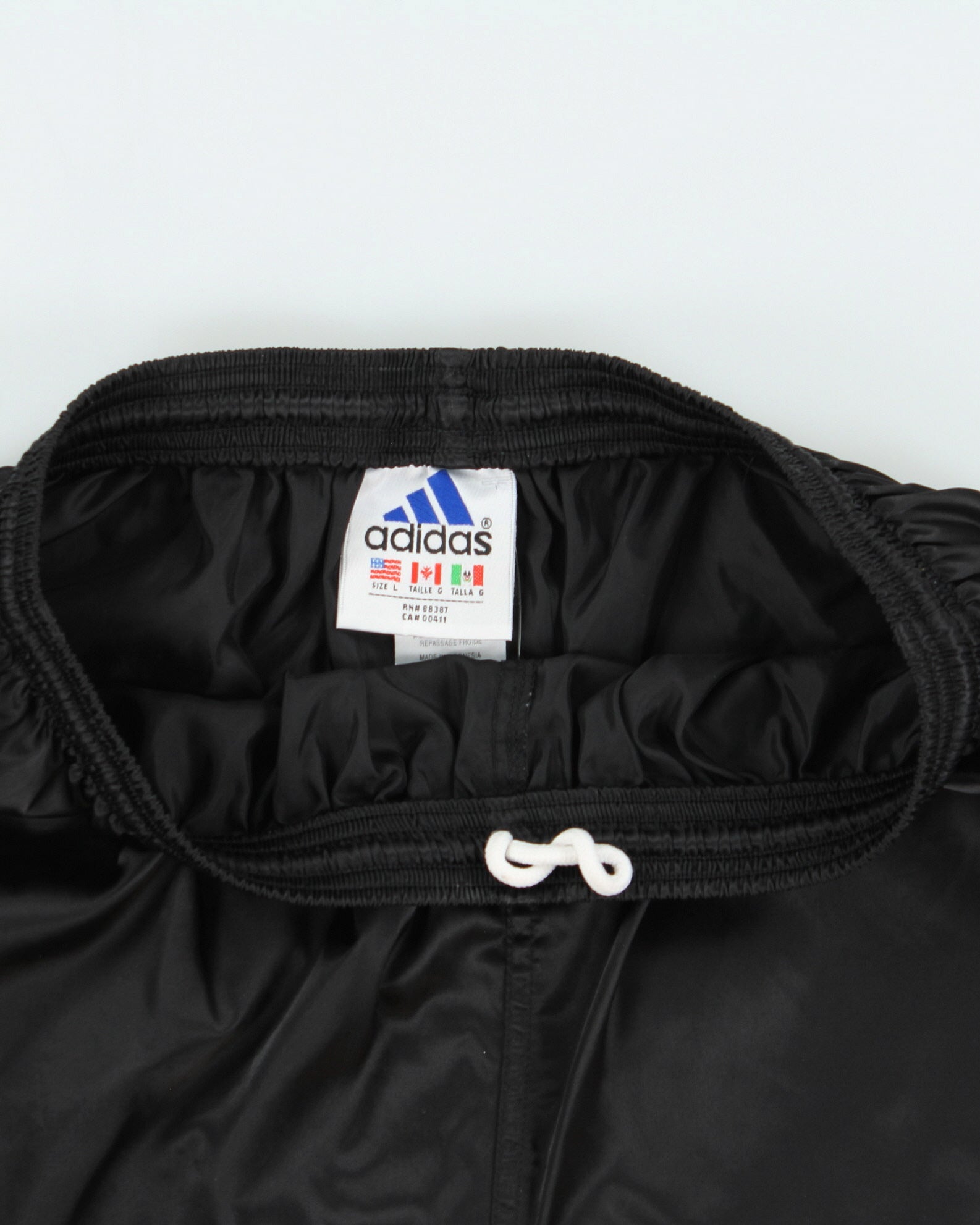 Vintage 1990s Adidas Satin Embroidered Sprinter Shorts - L