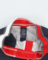 Vintage Y2K 00s Tommy Hilfiger Contrast Stitch Loose Fit Wide Leg Shell Swim Shorts - L