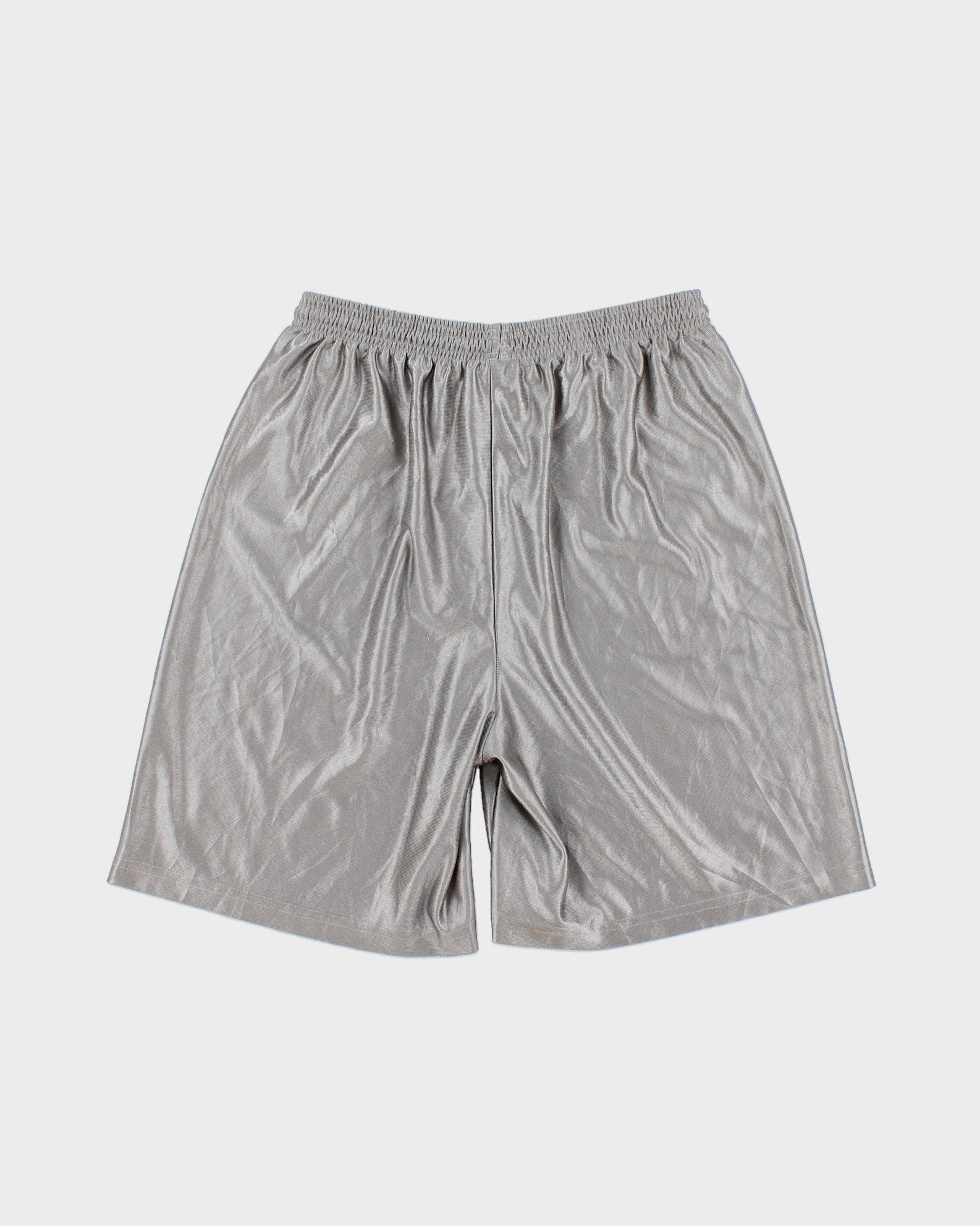 Vintage 1990s Adidas Metallic Satin Relaxed Fit Wide Leg Sport Shorts - M