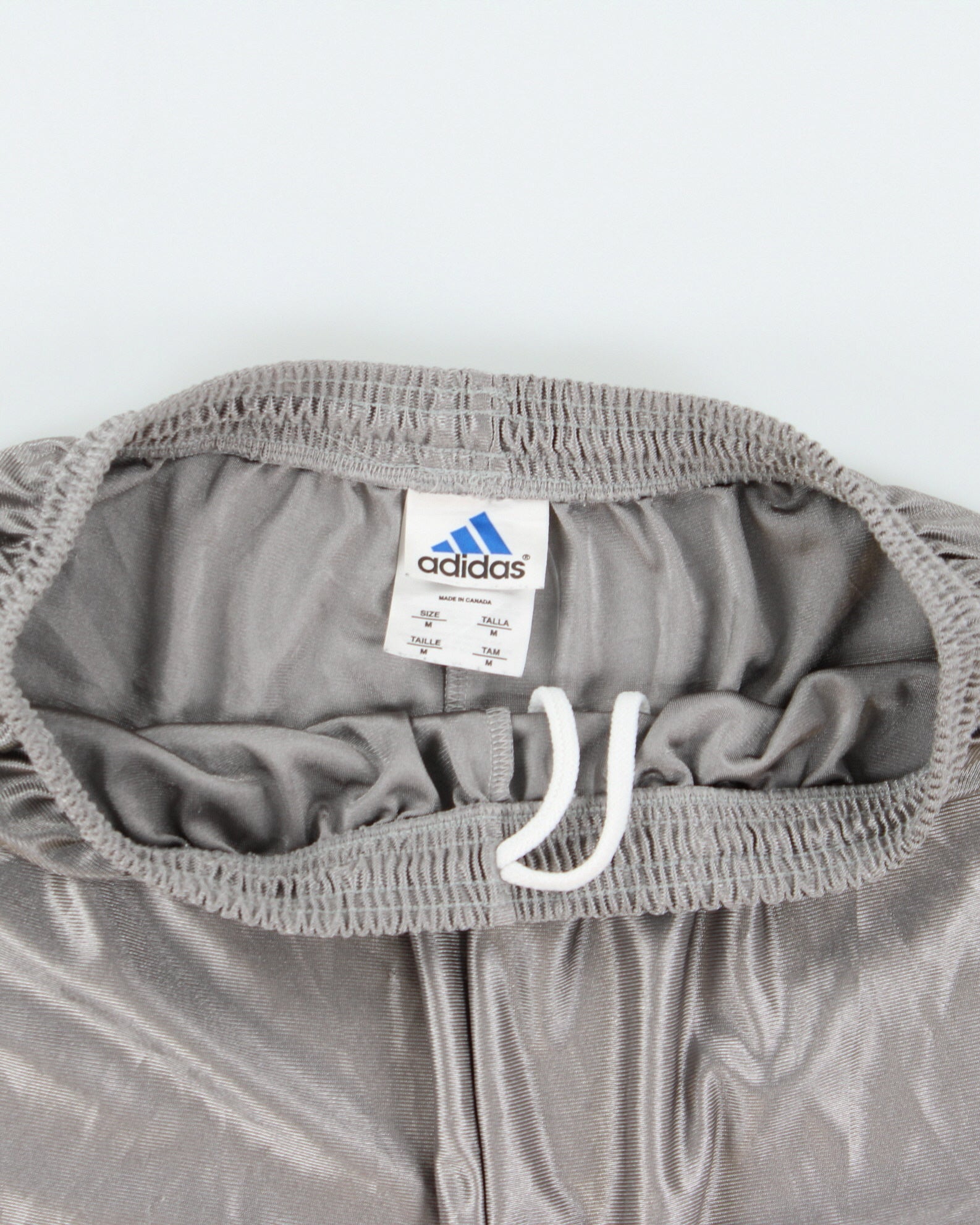 Vintage 1990s Adidas Metallic Satin Relaxed Fit Wide Leg Sport Shorts - M