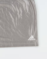 Vintage 1990s Adidas Metallic Satin Relaxed Fit Wide Leg Sport Shorts - M