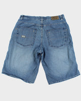 Vintage Y2K 00s Enyce Med Wash Denim Relaxed Fit Baggy Jean Shorts - W38