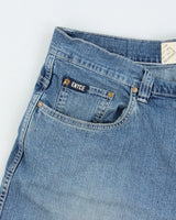 Vintage Y2K 00s Enyce Med Wash Denim Relaxed Fit Baggy Jean Shorts - W38
