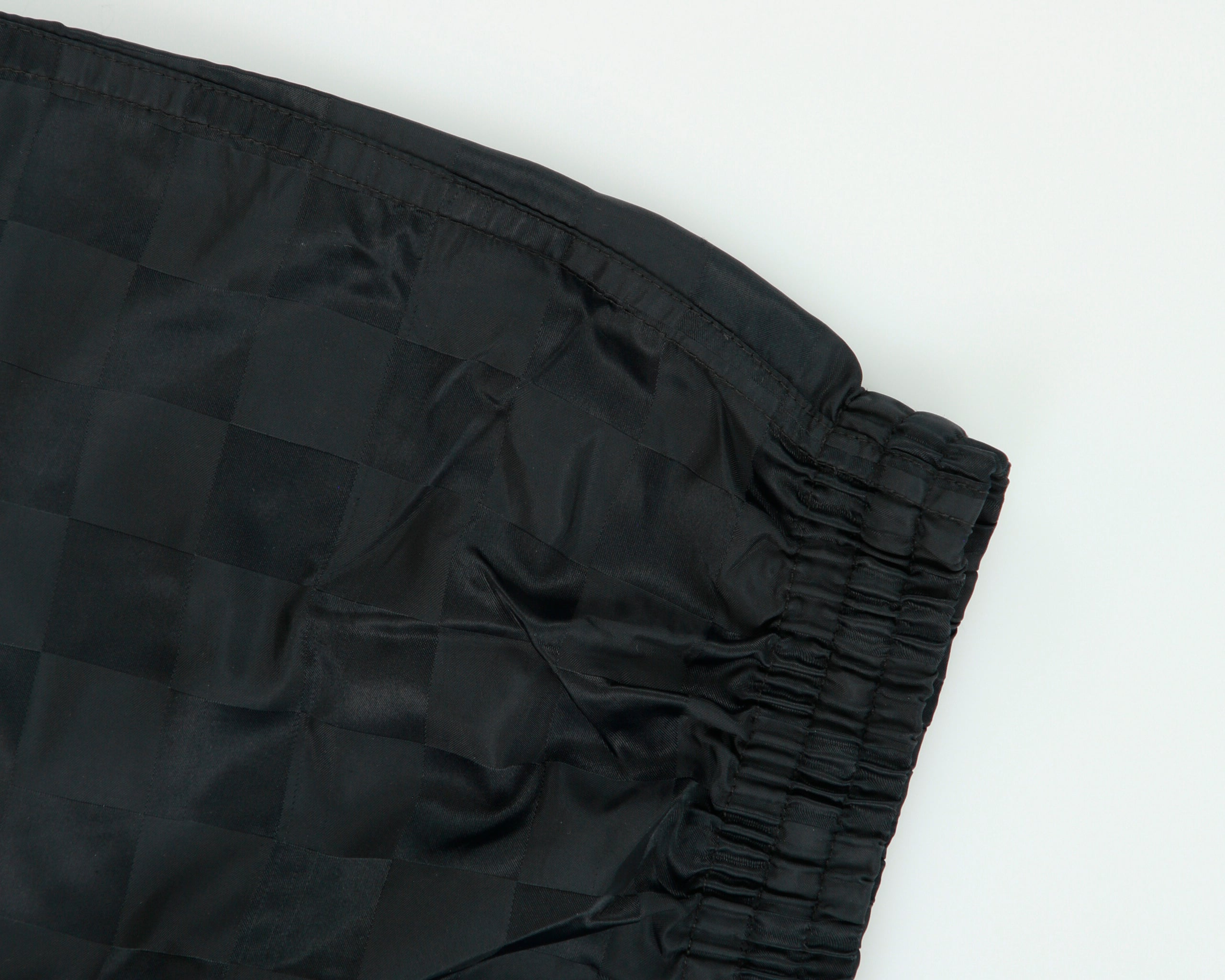 Vintage 1980s Umbro Satin Classic Embroidered Checkerboard Football Sprinter Shorts - M