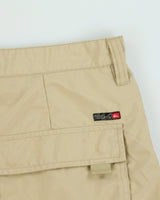 Vintage Y2K 00s Quiksilver Khaki Relaxed Fit Wide Leg Multi-Pocket Soft Shell Shorts - W38
