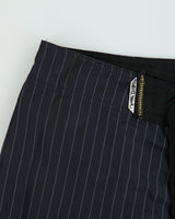 Vintage Y2K 00s Quiksilver Navy Pinstriped Relaxed Fit Shell Board Shorts - W30