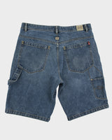 Vintage Y2K 00s Ecko UNLTD Denim Foundry-Fit Relaxed Fit Wide Leg Carpenter Jean Shorts - W38