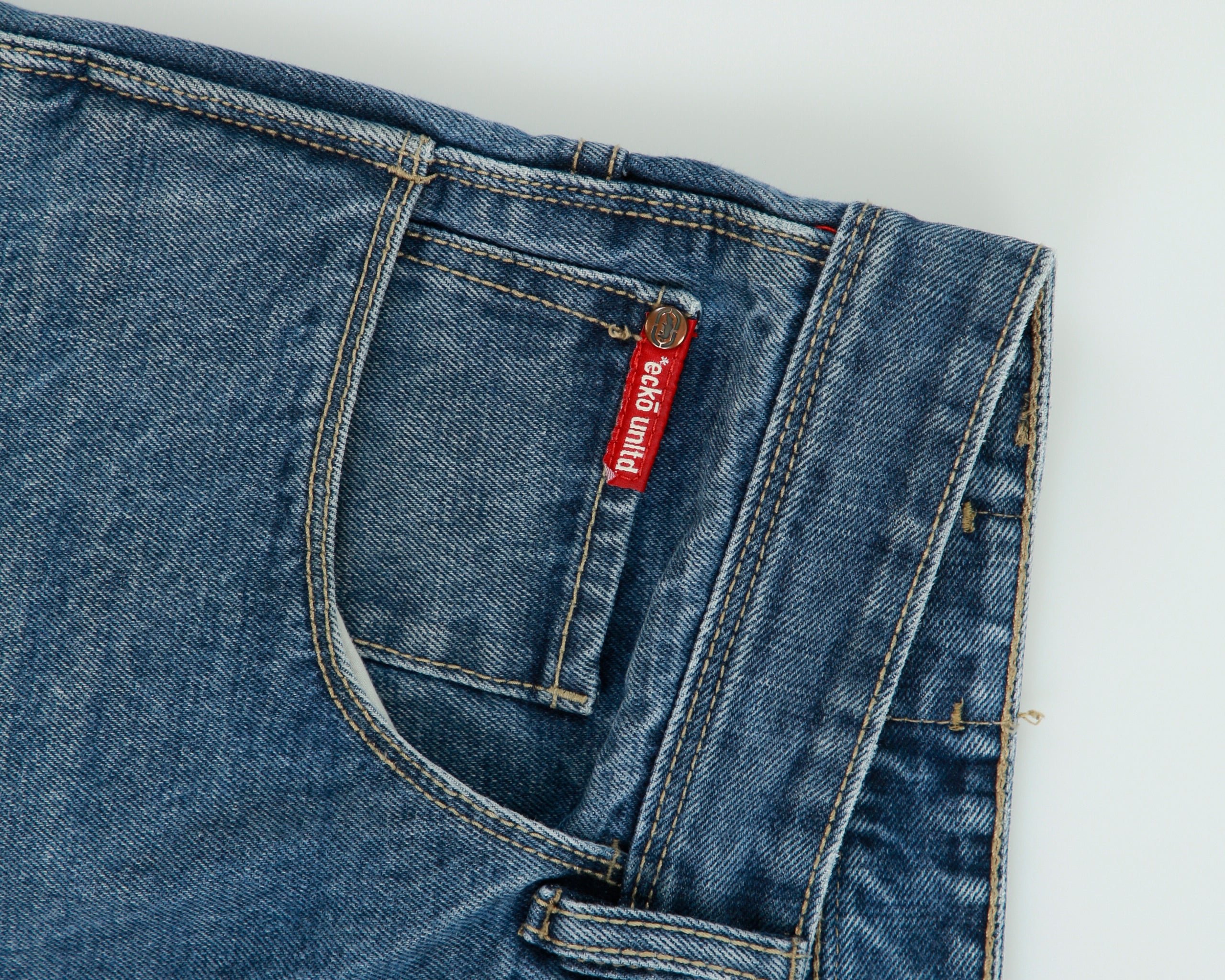 Vintage Y2K 00s Ecko UNLTD Denim Foundry-Fit Relaxed Fit Wide Leg Carpenter Jean Shorts - W38