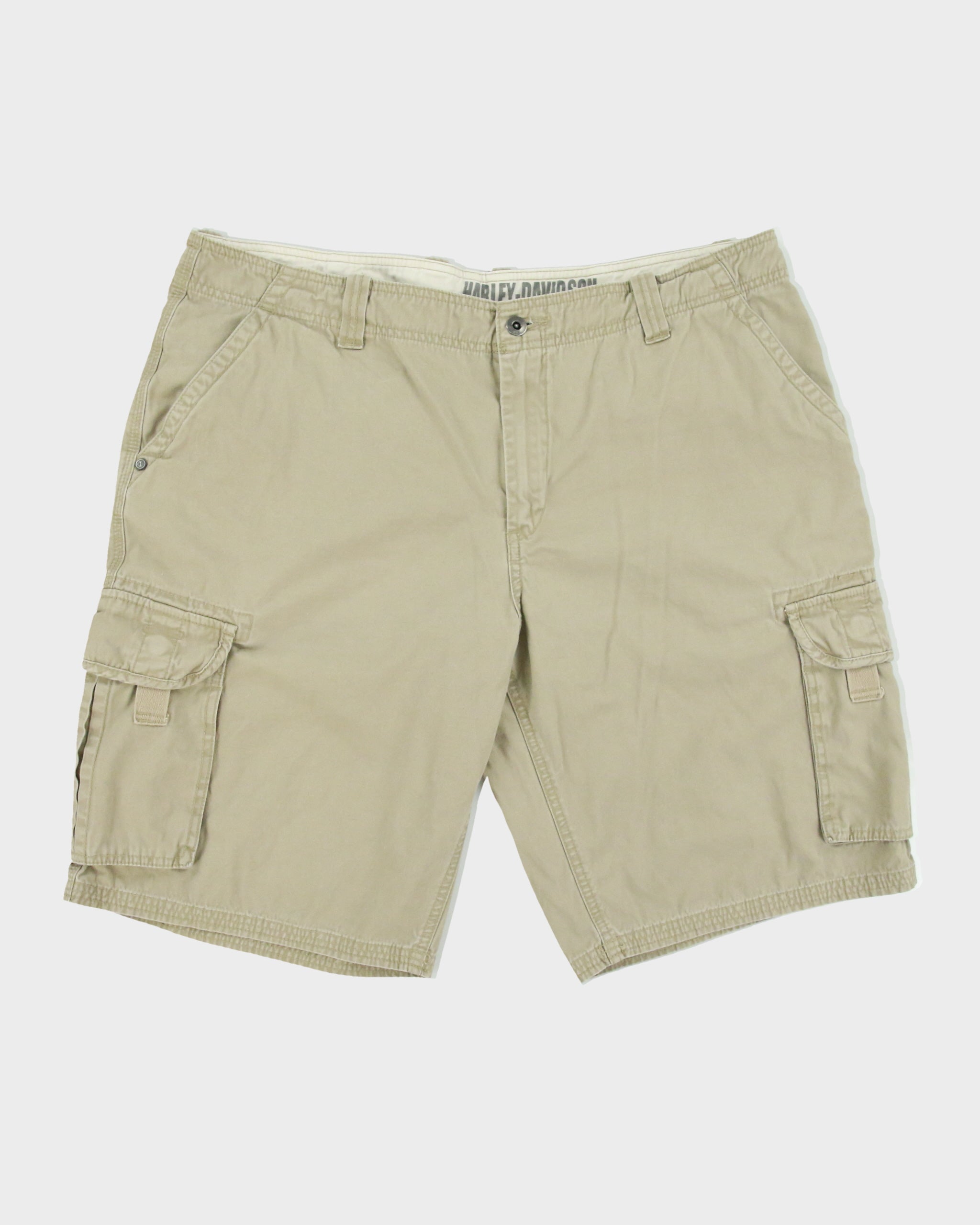 Vintage Y2K 00s Harley Davidson Baggy Multi Pocket Cargo Shorts - W38