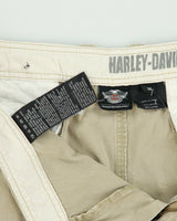 Vintage Y2K 00s Harley Davidson Baggy Multi Pocket Cargo Shorts - W38