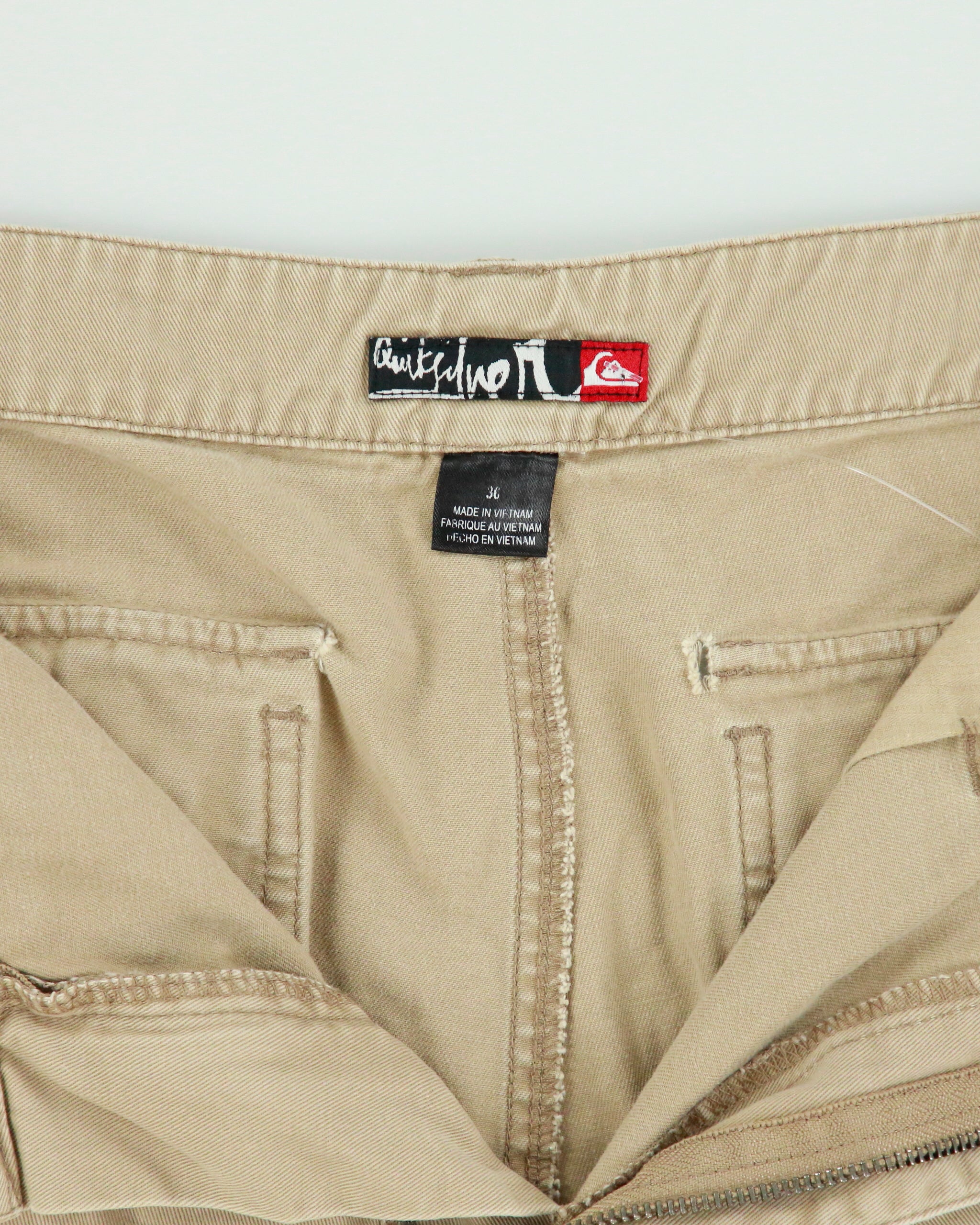 Vintage Y2K 00s Quicksilver Multi Pocket Baggy Cargo Shorts - W35