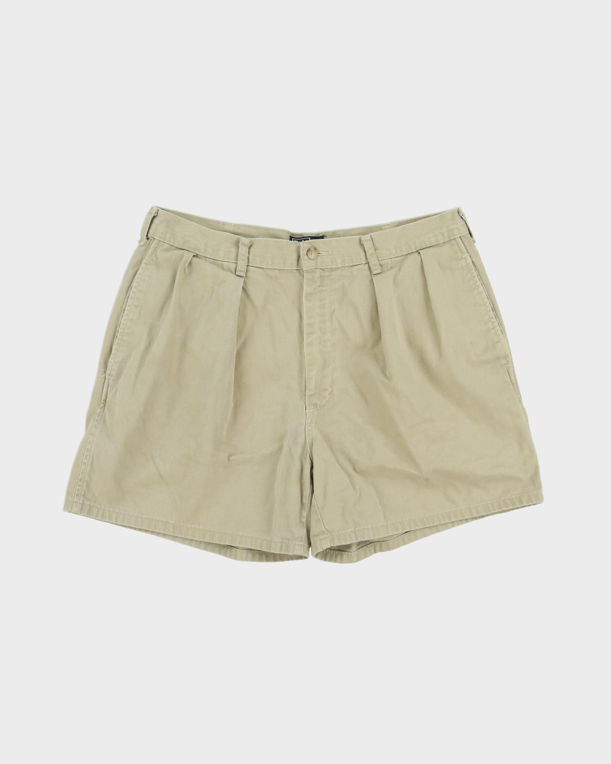 Vintage 1990s Polo Ralph Lauren Made In USA Pleated Cotton Chino Shorts - W32