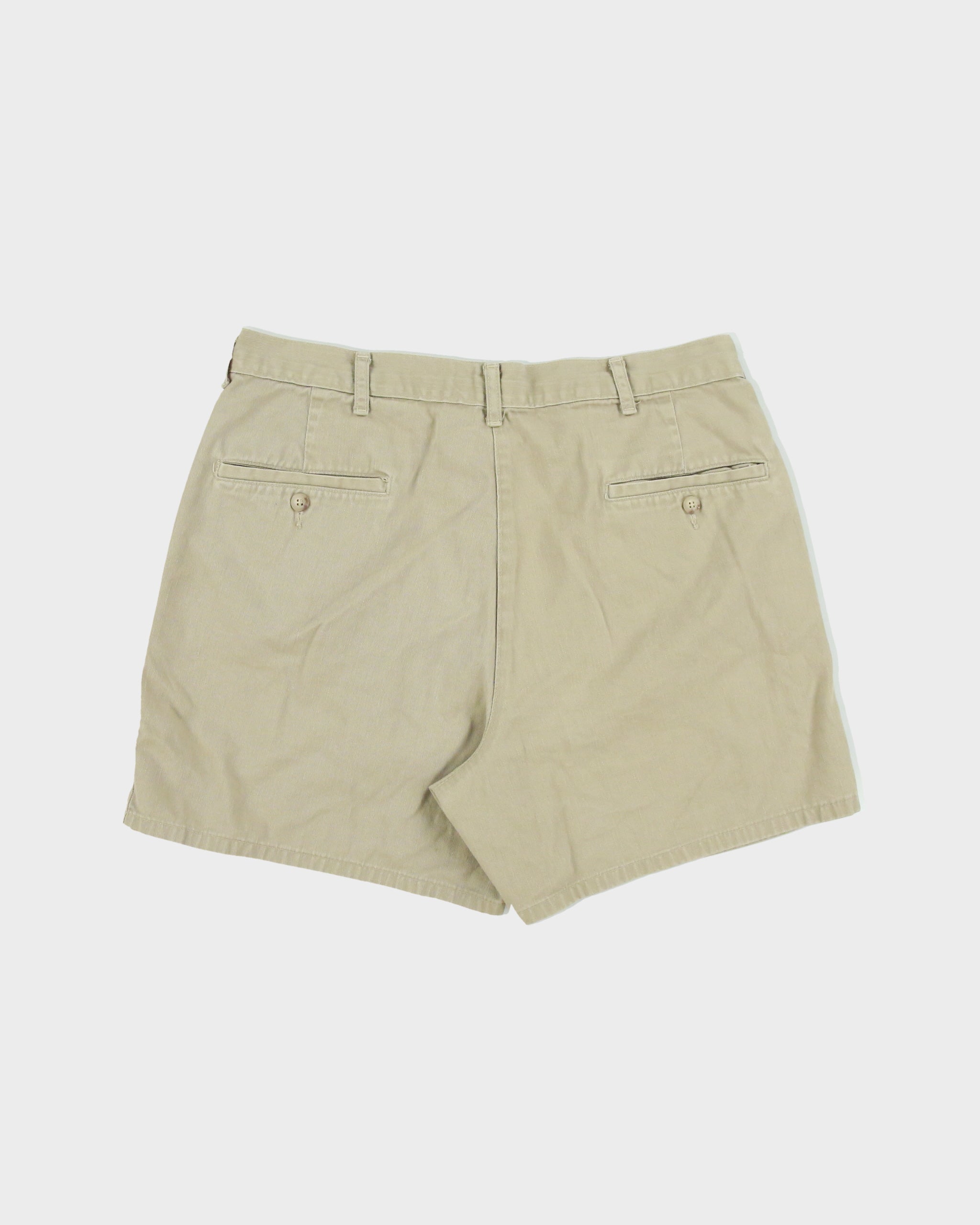 Vintage 1990s Polo Ralph Lauren Made In USA Pleated Cotton Chino Shorts - W32