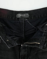 Amiri Paint Splattered Distressed Relaxed Fit Denim Shorts - W36