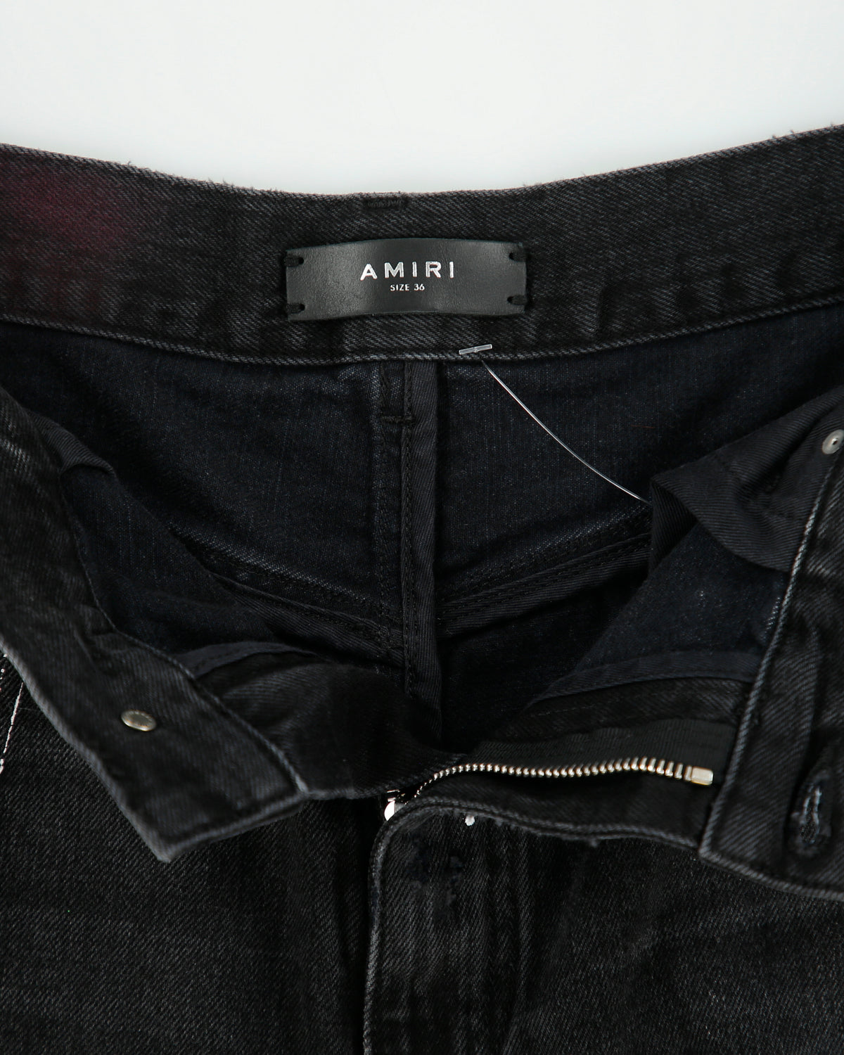 Amiri Paint Splattered Distressed Relaxed Fit Denim Shorts - W36