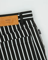 Ami Alexandre Mattiussi Pinstripe Relaxed Fit Denim Carpenter Shorts - W33