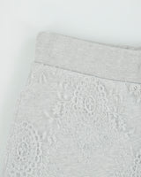 DSWT S/S 2020 Burberry Pebble Grey Chantilly Lace Wide Leg Drawcord Shorts - XS